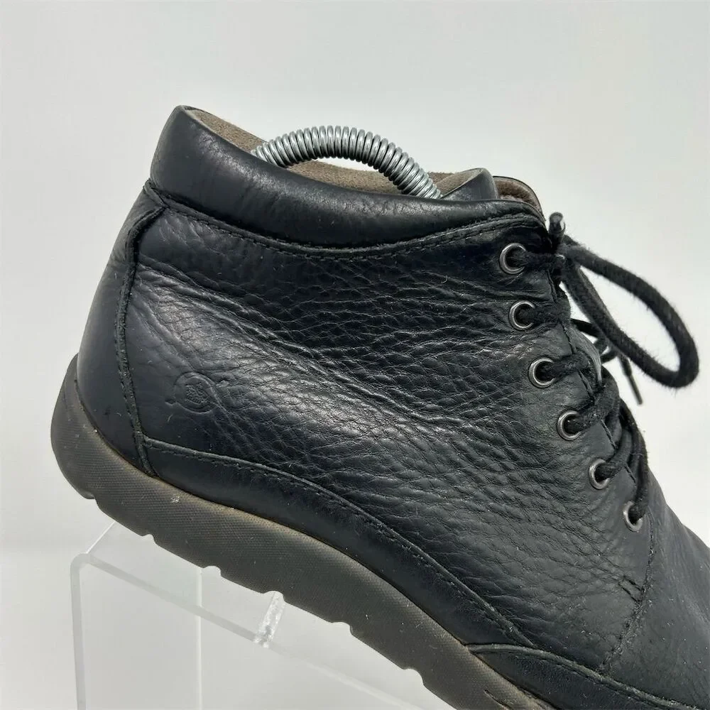 Born Men's Black Leather Chukka Boots Lace-up Ankle Casual Rugged Style Size 9